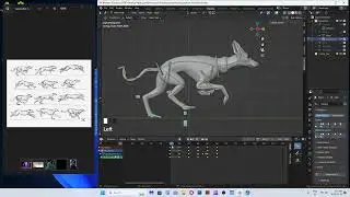 Dog run cycle poses - Basic Key Frame Animation Work Sheet - Beginner Blender 3.4