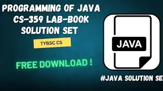 Programming of Java CS-359 Lab-Book -- Solution set | Java solution set(TYBCS sem 5) Pune University