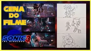 Como desenhar o Sonic 3 (cena do trailer) - Tutorial/passo a passo por Erik elidio