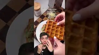 Como fazer waffle proteico com frango desfiado? #waffle #academia #receitas #fit #frango #cozinha