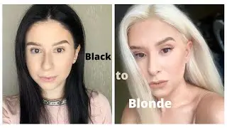 Bleaching my hair at home | BLACK to BLONDE  | Part 1