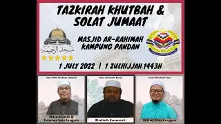 🔴 LIVE FACEBOOK PAGE Masjid Ar-Rahimah Kg. Pandan 🔴 TAZKIRAH | KHUTBAH | SOLAT JUMAAT | KULIAH