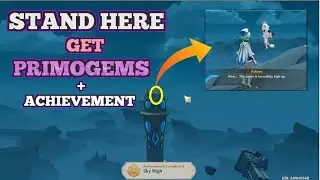 Stand on top of the floating tower to get 