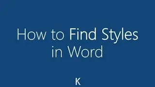 MS Word - How To Find Missing Styles like Heading 2