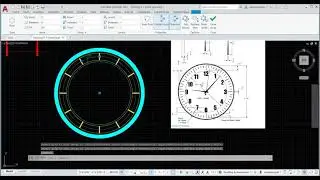 AutoCAD 2021 _Practice 14 _ Text_ Polar Array_ Polyline_ Clock Face