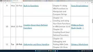 20250218 SCM 478 VBA Debugging and Error Handling