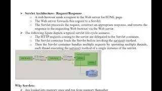 What are Servlets Tasks servlets can do and Request Response Architecture in Servlet