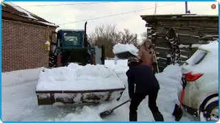 НАС ЗАВАЛИЛО СНЕГОМ, ОТКАПЫВАЕМСЯ ТРАКТОРОМ, ЖИЗНЬ В ДЕРЕВНЕ