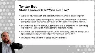 Programming for Cultural Heritage - Demo: Twitter API Part 3 - Bots