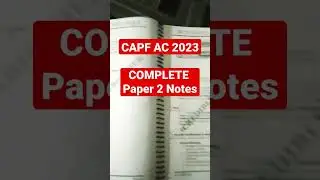 Capf AC Paper 2 Notes 