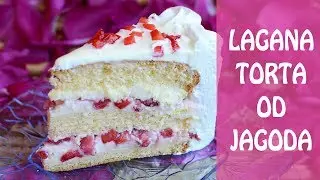 Juicy and light cake with strawberries. It is great for hanging out with friends.