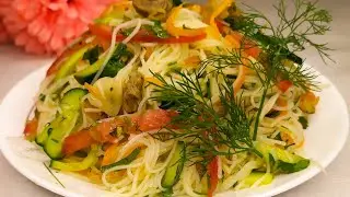Фунчоза салатини оддий усулда  тайёрлаш/Фунчоза салат/ Funchoza salatini tayyorlash