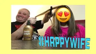 HUSBAND DOES MY HAIR//CERAMIC TOURMALINE RED FLAT IRON //HAIRFIX KERATIN STRAIGHT HAIR SPRAY