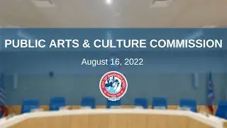 City of Sandusky Public Arts & Culture Commission 08 16 2022