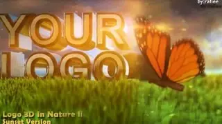 After Effects Project Files - Logo 3D In Nature ll (Sunset)