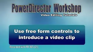 Using free form controls to introduce a video clip