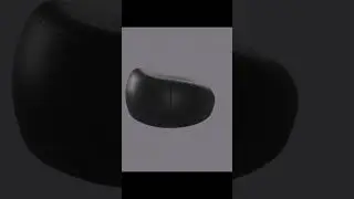 Black Leather Bean Bag Chair 3D Model. Created in Blender. 