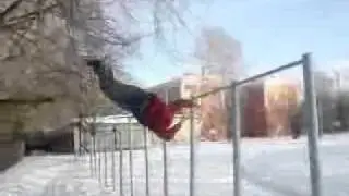 Паркур. ему всего 15 лет)