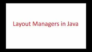 Layout Managers of AWT in Java