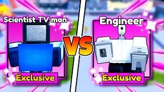 Scientist TV Man VS Engineer Cameraman! | Toilet Tower Defense (Which Unit Is BETTER?) Roblox
