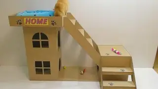 DIY Cat Tree - House