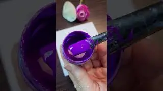 Painting purple landscape on glass #shorts #painting #acrylicpainting
