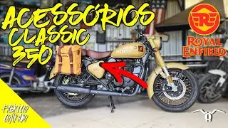 Top 5 Royal Enfield Classic 350 acessórios - Alforjes, Filtro de Ar, sissybar, molas de banco e