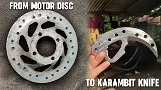 Karambit Knife from Old Motor Disc Rotor - Knife Making