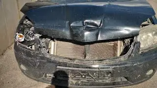 Лобовой удар mitsubishi galant