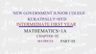 MATHS 1A MATRICES C3 PART 3