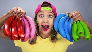 100 слоев цветных Бананов! Челлендж от Пико Поки