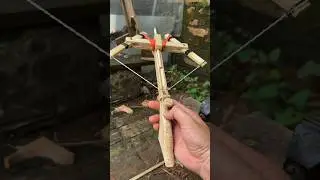 bow made of wood and elastic #diy #shorts