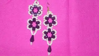 how to make beaded earrings for girls.beaded earrings.পুতিঁর কানের দুল ।