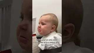 Kids reaction when they noticed their dad’s beard is shaved