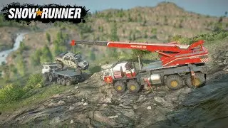 Transporting fully damaged Hummer on wild roads. 
