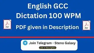 GCC English Dictation 100 WPM || English General || #gccdictations #gcc