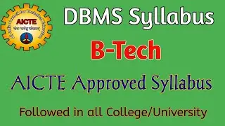 DBMS Syllabus | AICTE Approved | Followed in all College | Computer Science 