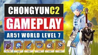 C2 Chongyun Lvl80 Main DPS | Genshin Impact 1.2 Gameplay