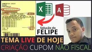 LIVE Aprenda a criar Cupom não fiscal com Excel com Banco de Dados Access  - Parte 8