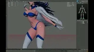 Windaria 3D character Rigging posing WIP