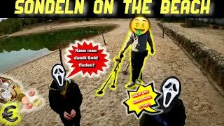 Sondeln - Es regnet Geld am FKK Strand! Vor den Augen neugieriger Kinder finden wir verlorene Münzen