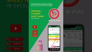 Get Sheet Name In Cell #shorts #excel #exceltricks #msexcel #exceltips @tech-n-play ​🔥