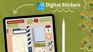 TCS tutorials - Exporting digital stickers as PNGs quickly from affinity designer on the iPad app