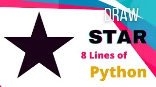 How to Draw a Star With 8 Lines of Python Code | Turtle | Code Ground