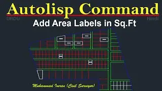 How to Add AREA LABELS in Square Feet Use Auto Lisp Command | AutoLisp Command in AutoCAD