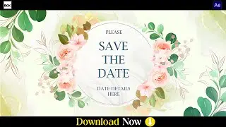 Green Floral Flower Wedding Invitation | AE Pack 1 | Invitation 3 | After Effect 2023 I #editbox