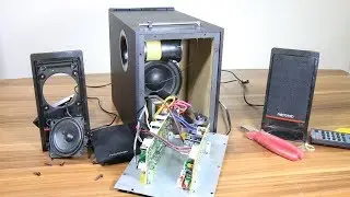 Look inside Microlab M-700U PC multimedia 2.1 speakers