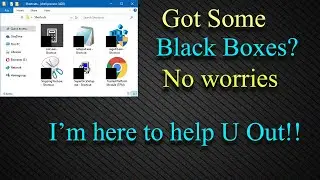 How to get rid of black box on desktop shortcut icons?| How to remove arrows from shortcut icons ?