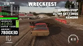 WRECKFEST 7800X3D CPU LIMITS 1440p ULTRA 4xMSAA RTX4080 SUPER