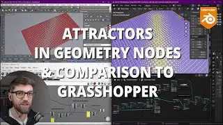 Attractors in Geometry Nodes Blender and comparison to Rhino Grasshopper